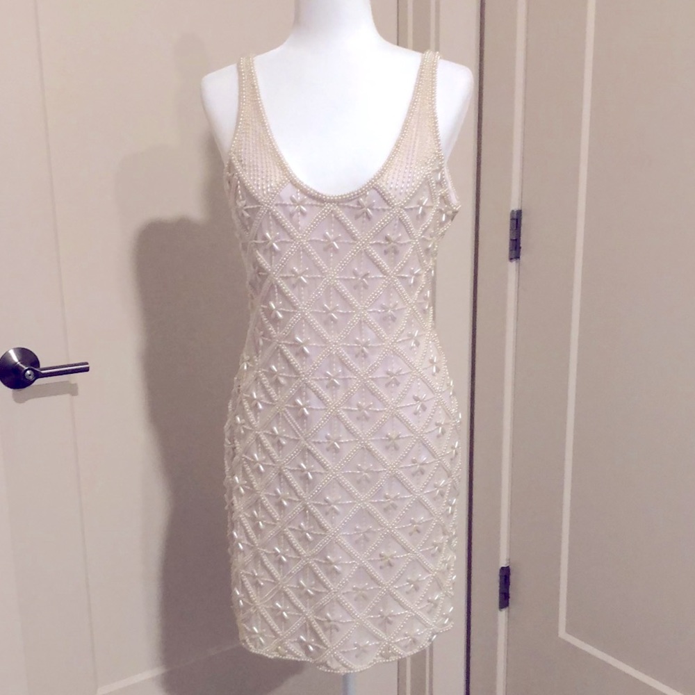 Vintage Couture Beaded Formal Dress